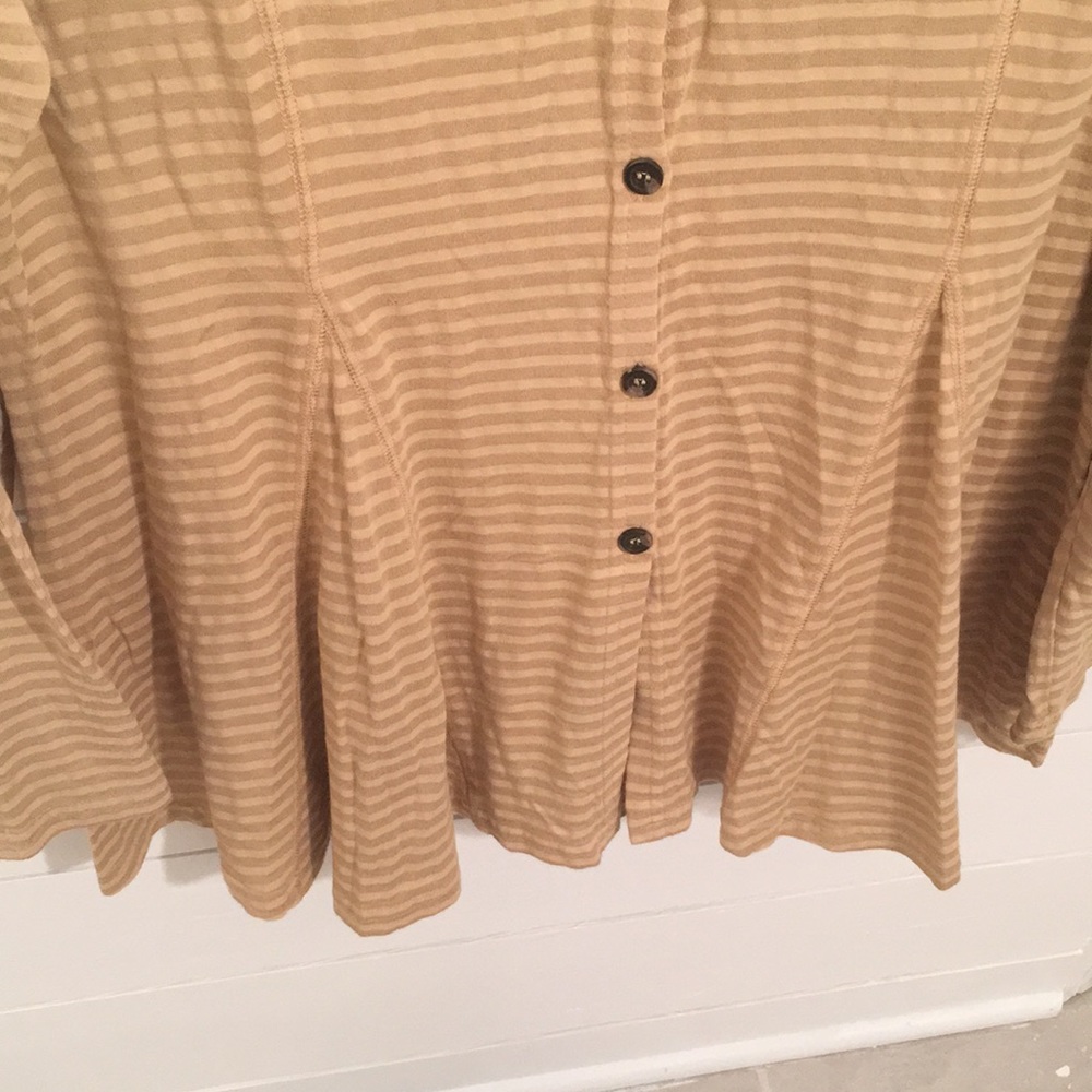 Heartstring Striped Button-Front Top - Picture 3 of 4